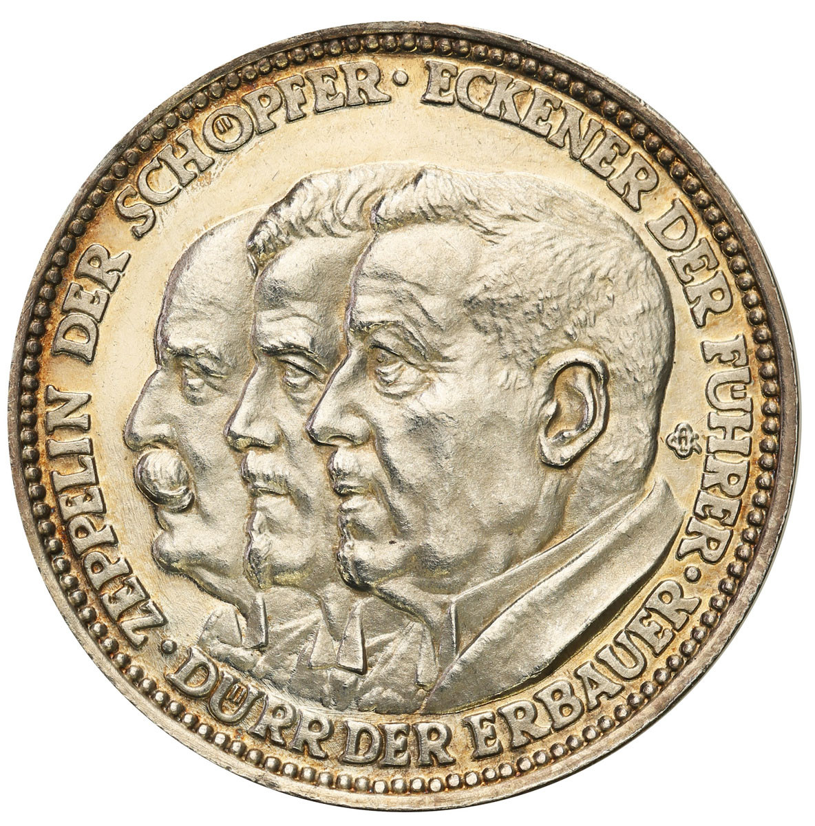 Niemcy Weimar Medal 1929 Graf Zeppelin, srebro